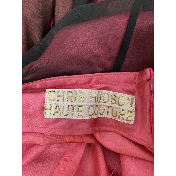 Vtg‎ Chris Hudson Haute Couture Custom Floral Oriental Maxi Mermaid Skirt - Picture 6 of 6